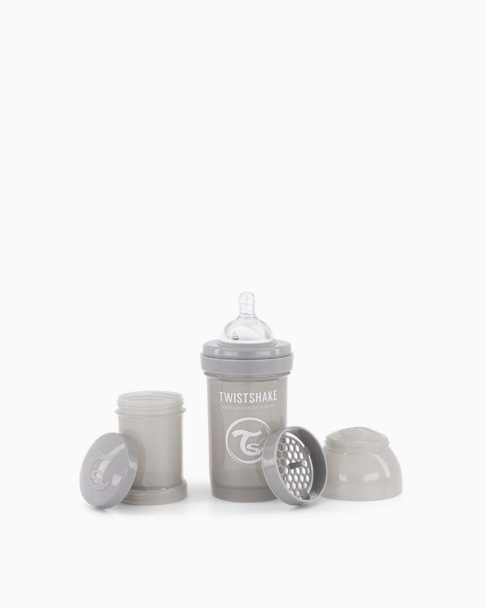  Twistshake Anti Colic Baby Bottles - Premium 330ml/11oz  Bottles with 100ml Milk Storage Container for a Comfortable Feeding  Experience for Baby Care - Pastel Grey : Baby